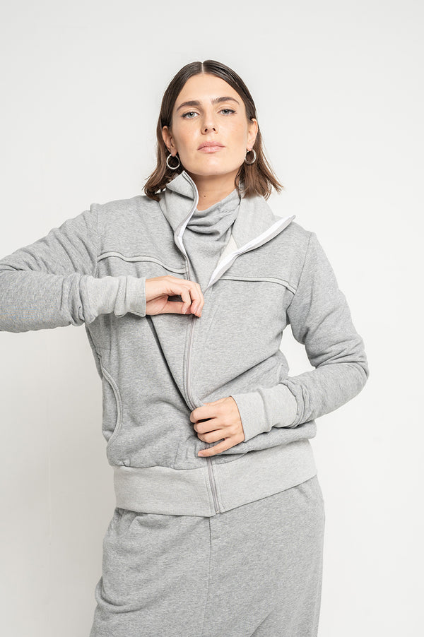 ASPHALT ZIP UP SWEATSHIRT